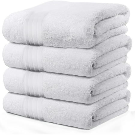 4-Piece Bath Towels Set for Bathroom, Spa & Hotel Quality | 100% Cotton Turkish Towels | Absorbent, Soft, and Eco-Friendly -