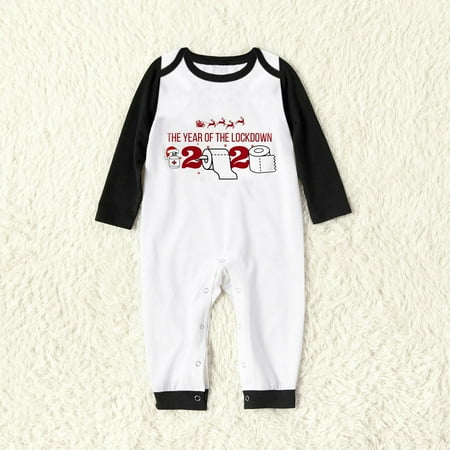 

Christmas Toddler Baby Letter Printed Romper Jumpsuit Xmas Family Clothes