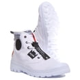 thumbnail image 5 of Palladium Pampa Lite Unisex Lightweight Lace Up Canvas Ankle Boot In White Size 5.5, 5 of 6