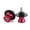 Red, variant on M Buder Motorcycle CNC Rear Stand Swing Arm Spool Sliders Stand Swingarm Bobbins (6mm, Gold) - 0.86 inches / 2.2 cm
