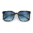 thumbnail image 1 of Womens Luxury Designer Inset Lens Metal Arm Horn Rim Plastic Fashion Sunglasses Green Marble - Navy, 1 of 7