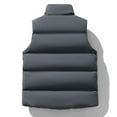 thumbnail image 3 of cocolona Puffer Vest for Men Sleeveless Stand Up Collar Down Jacket Winter Casual Solid Thickened Warm Coat with Pocket, 3 of 8