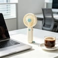 thumbnail image 6 of Lenkho Stylish Portable Handheld Fan, USB Rechargeable Mini Fan with Adjustable Speeds, Quiet Personal Fan, Perfect for Daily Use, Office, School, Outdoor, 6 of 6