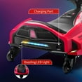 thumbnail image 4 of EastVita 24V Ride on Drift Car,7Ah Battery 180W Brushless Motor Kids Electric Drifting Go-Kart for Rider up to 110 lbs with Music,Front+Tail LED Light,Low-Power Alarm (Red), 4 of 6