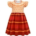 thumbnail image 2 of Kids Girls Mirabel Dress Short Sleeve Cosplay Halloween Cosplay Fancy Party Dress Up Outfits 3-9T, 2 of 7