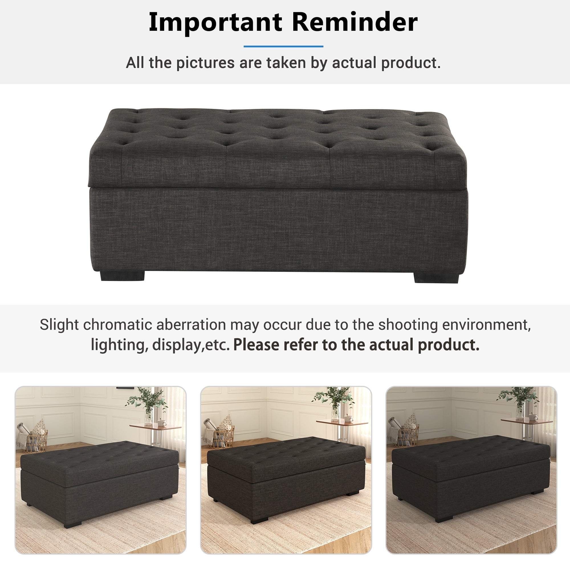 Euroco Convertible Ottoman Sleeper Bed with Memory Foam Mattress, Folding Twin Bed for Guests, Tufted Linen Upholstery, Iron Frame, Space-Saving Sofa Bed