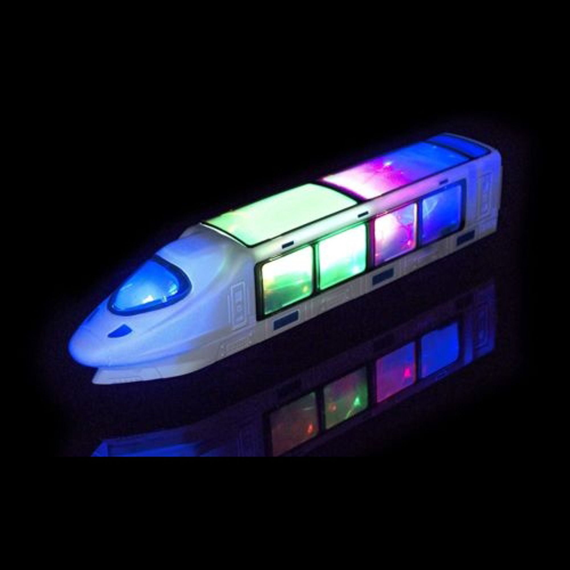 Electric Bullet Train Toy LED Light Lightning Engine Sound Kids Music Plastic 