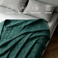 thumbnail image 5 of Phantoscope Diamond Quilted Throw Blanket for Couch Bed Sofa, Soft Solid Color Decorative Blanket, 50x60 Inches, Emerald Green, 5 of 6