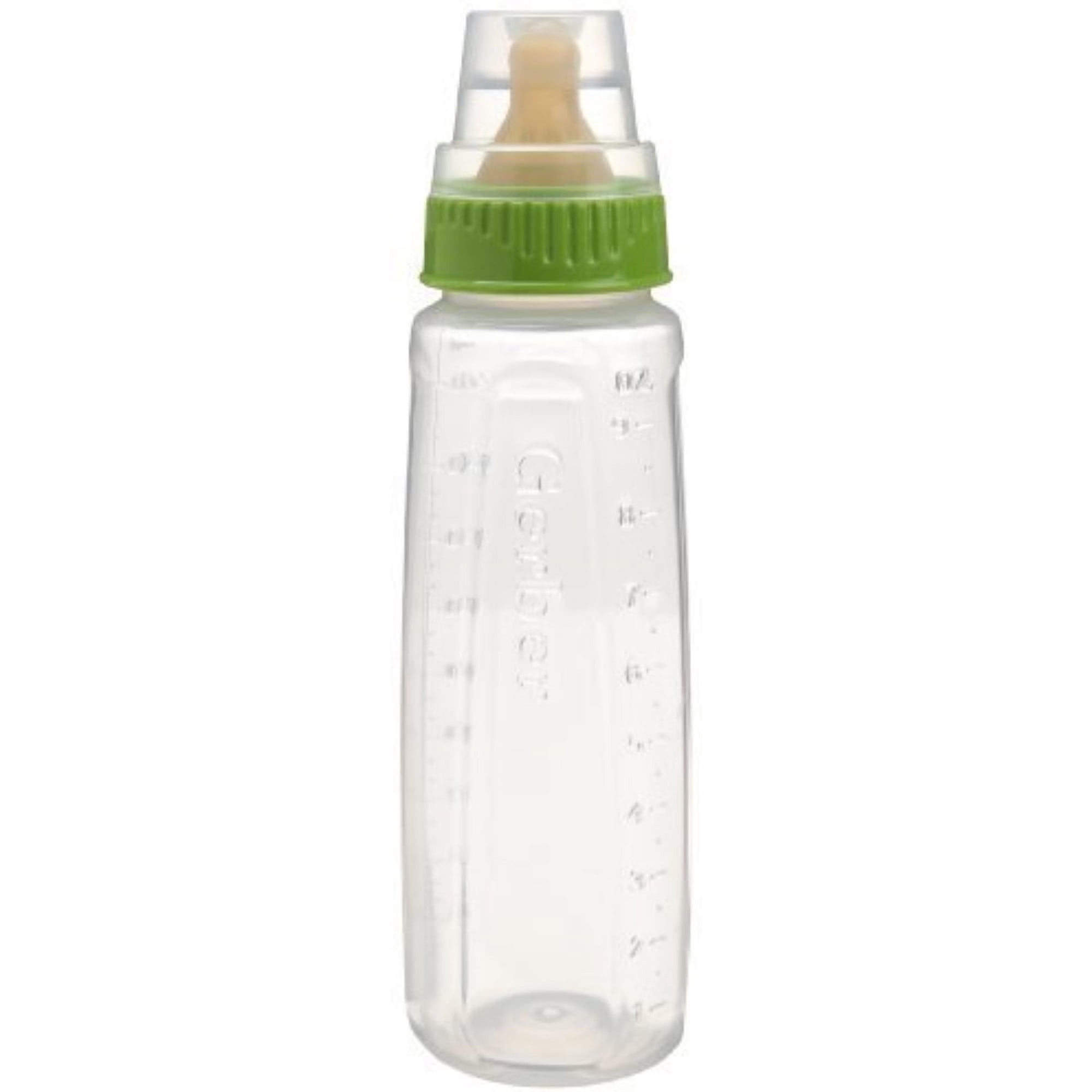 Gerber First Essentials Clearview Bottle in Assorted Colors with Latex Nipple, Colors May Vary - (Pack of 4)