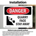 thumbnail image 3 of Quarry Face Stay Away OSHA Danger Vinyl Decal Label 7 Inch x 5 Inch - 5 Pack, 3 of 6