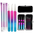 thumbnail image 1 of 7PCS Acne Tool Kit Steel Blackhead Tweezers Kit Comedone Extractor Kit with Case, 1 of 10