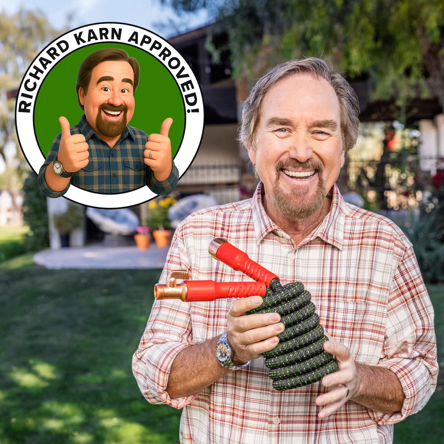 Pocket Hose Ballistic Double UV 50 ft Expandable Garden Hose with Pocket Pivot