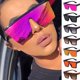 thumbnail image 4 of ZHAOCHENG Gafas de sol cuadradas extragrandes de lujo para mujer, de nuevo estilo, en negro y naranja., 4 of 4