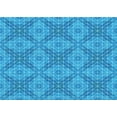 thumbnail image 1 of Ahgly Company Indoor Rectangle Patterned Neon Blue Area Rugs, 7' x 10', 1 of 6