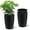 Black, variant on Riedhoff 30" Planter Pots Set of 2, Drainage Holes＆Water Level Monitor, Automatic Watering, Black