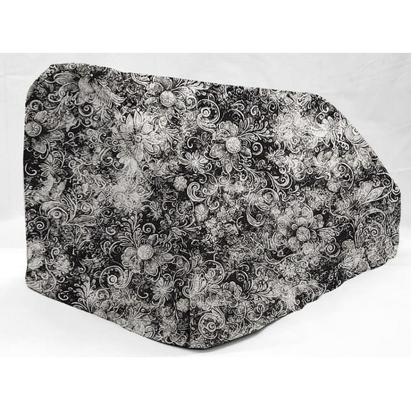 Floral Garden Cover Compatible with FoodSaver Vacuum Sealer by Penny's Needful Things (Black & Gray)