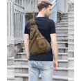 thumbnail image 2 of (Verde)Bolso de pecho unisex Bolso de hombro de lona Bolso bandolera para hombre Bolso bandolera para gimnasio al aire libre Viajes Camping Ciclismo Negocios, 2 of 5