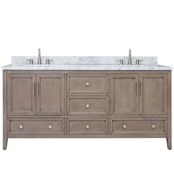 Avanity Everette-Vs73-Wd-C Everette 72" Free Standing Double Basin Vanity Set - MultiColor