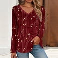 thumbnail image 2 of Summer Tshirts For Women 2024 Trendy Fashion Long Sleeve V Neck Lightweight Swea Fashion Tunic Tops T Shirts, 2 of 5