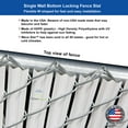 thumbnail image 4 of FenceSource Wave Slat (9 Colors) Single Wall Bottom Locking Privacy Slat for 4', 5', 6', 7' and 8' Chain Link Fence (8 ft, White), 4 of 4