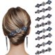 thumbnail image 1 of Yellow Pinzas para el cabello Pinza para el cabello trenzada con piedra de cristal brillante Cintas para el cabello de tela satinada Pinza para el cabello trenzada con diamantes d, 1 of 5