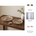 thumbnail image 4 of Flower Openwork Decorative Bowls - Stylish Coffee Table, Centerpiece Table Display, and Kitchen Counter Accent - Use as Trinket Dish, Candy Bowl, or Modern Home Decor Accents - Set of 2, 3", Gold, 4 of 11