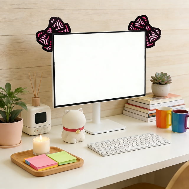 Décor d'Angle d'Écran Mignon Mignon pour PC Portable