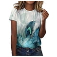 thumbnail image 1 of Hauts à Manches Courtes pour Femmes Mode Été Imprimé Ordinaire T-Shirt à Manches Courtes Col Rond pour Femmes T-Shirts d'Été pour Femmes Mode, 1 of 5