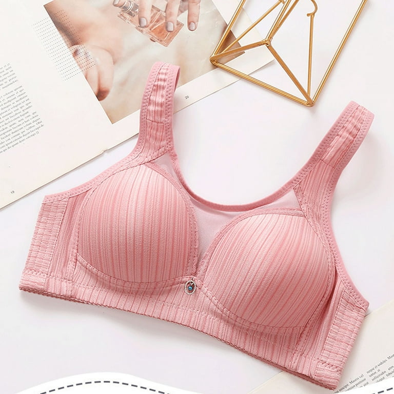 Lopecy-Sta Woman's Comfortable Lace Breathable Bra Underwear No Rims Lace  Bralettes for Women Sales Clearance Bralettes for Women Hot Pink 