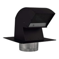 Imperial R2 Premium Roof Vent Cap VT0568 with Collar - Easy Installation - 6-Inch, Black