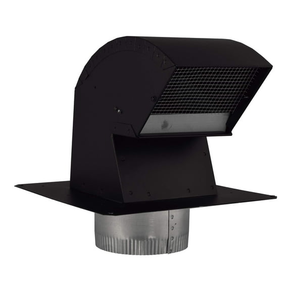 Imperial R2 Premium Roof Vent Cap VT0568 with Collar - Easy Installation - 6-Inch, Black