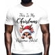 thumbnail image 2 of T-Shirts for Men, Christmas Elk Snowflake Crew Neck Cotton T-Shirt Men's Short Sleeve Winter Cartoon Deer Black, 2 of 8