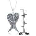 thumbnail image 3 of Beaux Bijoux Sterling Silver Double Angel Wings Heart Pendant with 18" Chain, 3 of 3