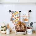 thumbnail image 2 of Fall Kitchen Towels for Fall Decor, Hello Pumpkin Orange Autumn Dish Towels 18x26 Inch Set of 2,Farmhouse Home Thanksgiving Harvest Vintage Decorations, 2 of 6