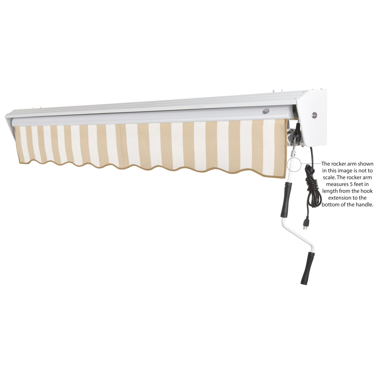 Awntech Destin with Hood Right Motor with Remote Motorized Retractable Awning