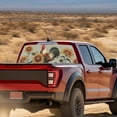 thumbnail image 3 of SEANATIVE Waterproof Truck Rear Window Decal, UV Protection Perforated See Through Graphic Car Window Sun Shade Stickers Universal Fit for Most Pickup SUV Truck, Rooster Sunflower, 3 of 7
