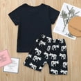 thumbnail image 5 of UAYOTSE Boy's Ocean Themed 2 Piece Outfit for Summer Adventures, a Seashell Print Short Sleeve Tee and Striped Shorts Set boy clothes under $5(2-3 Years,White), 5 of 6