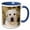 Blue/White, variant on 3drose, Portrait of Yellow Labrador Retriever Dog - Na02 Zmu0139 - Zandria Muench Beraldo, 15oz Two-tone Yellow Mug