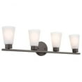 thumbnail image 4 of 55122OZ Kichler Lighting Stamos - 4 Light Bath Vanity In Soft Modern Style-8 Inches Tall-Olde Bronze Finish, 4 of 5