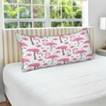 thumbnail image 5 of Pink Tropical Flamingo Body Pillow Cover with Zipper, Soft and Cozy Fuzzy Fleece Body Pillow Case Cover 21 x 54 in, Plush Long Body Pillow Pillowcase for Fall and Winter Home Decor Gifts, 5 of 7