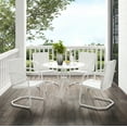 thumbnail image 3 of Crosley Furniture Bates 5 Piece Metal Outdoor Dining Set in White Gloss, 3 of 10