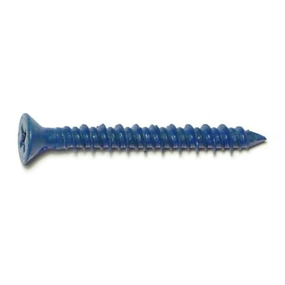 3/16" x 1-3/4" Blue Star Drive Flat Tapcon Masonry Screws MNSF-110 (30 pcs.)