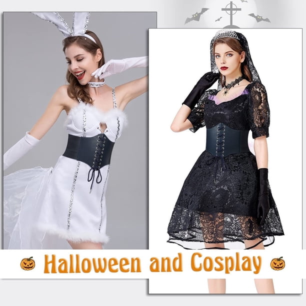 3 Piece Tied Elastic Waist Corset Belt for Women Costume Cosplay JASGOOD 3 Pack Women main image 4