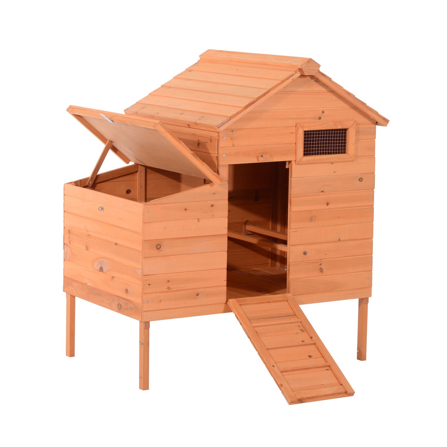 Anself Outdoor Raised Leg Hen House Chicken Coop