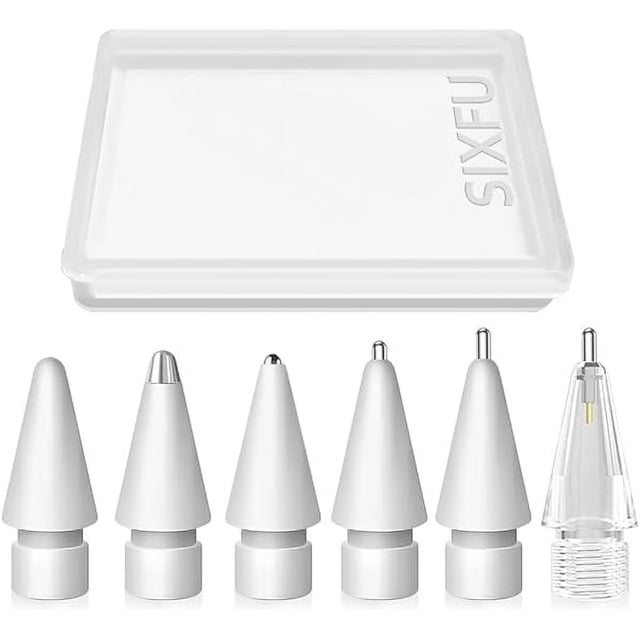 LinQingQ Replacement Pencil Tips for Apple Pencil, Multiple Durable iPencil Tip Nibs Accessories for iPad Pro/Apple Pencil Pro/USB-C/ 1st Gen/ 2nd Generation (6 PCS)