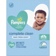 Pampers Baby Wipes Complete Clean Baby Fresh Scent 9X 80 Pop-Top - 720 Count