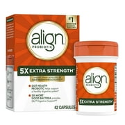 Align Probiotic Extra Strength, 5X More Good Bacteria for Digestive Health, 42 Capsules