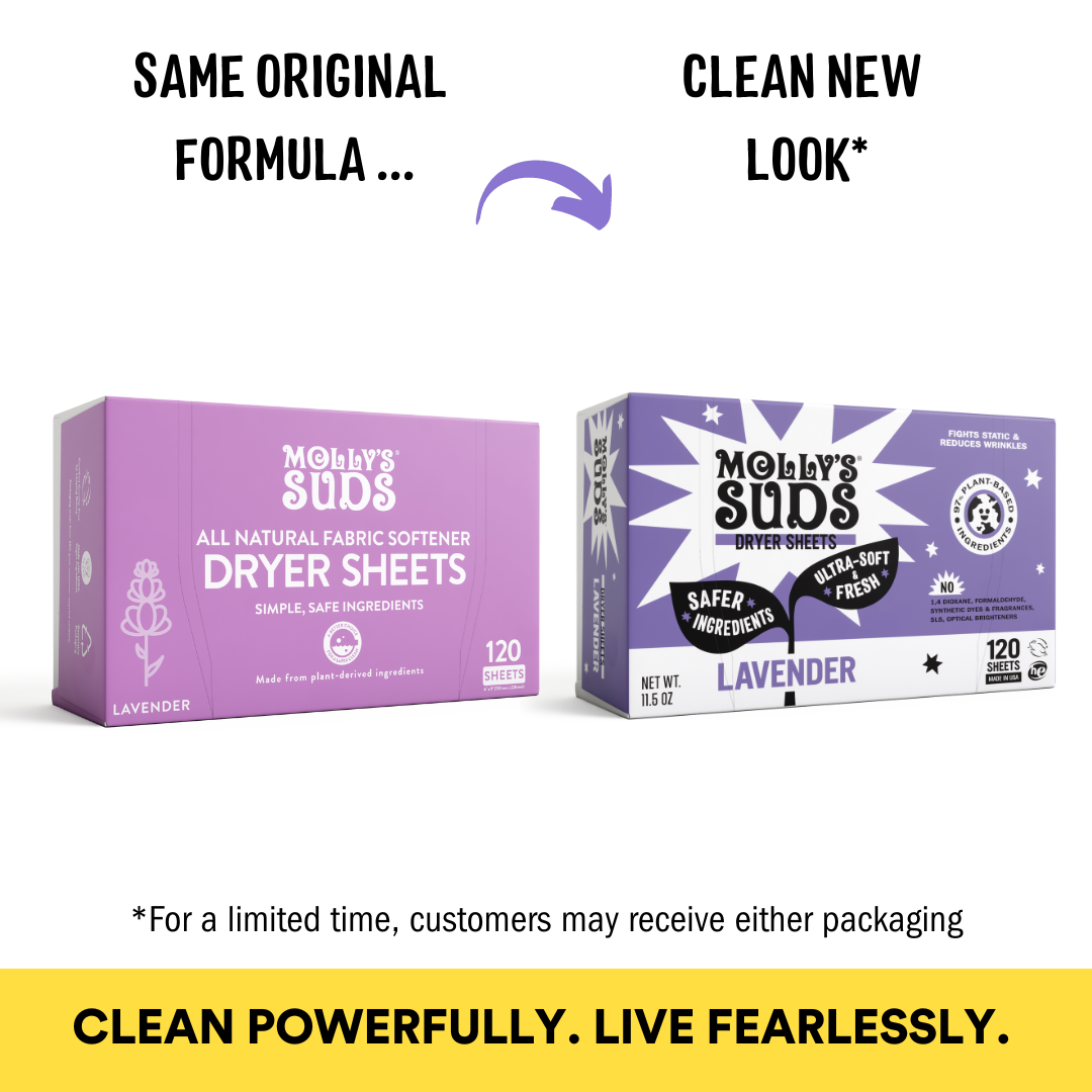 Molly's Suds Plant-Based Fabric Softener Dryer Sheets, Lavender, 120 Count photo 5