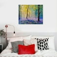 thumbnail image 5 of Creowell Canvas Wall Art Sunshine in Forests with Purple Lavender Flower Painting Print- Long Canvas Artwork Contemporary Nature Picture for Living Room Office 20x16in, 5 of 6