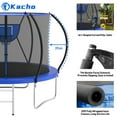 thumbnail image 2 of Kacho Trampoline, Trampoline avec Filet de Sécurité 10 Pieds 1000LBS Trampoline pour 1-2 Enfants, Trampoline avec Panier de Basket et Échelle, Ballon, Trampoline Extérieur Récréatif Robuste, Bleu, 2 of 7